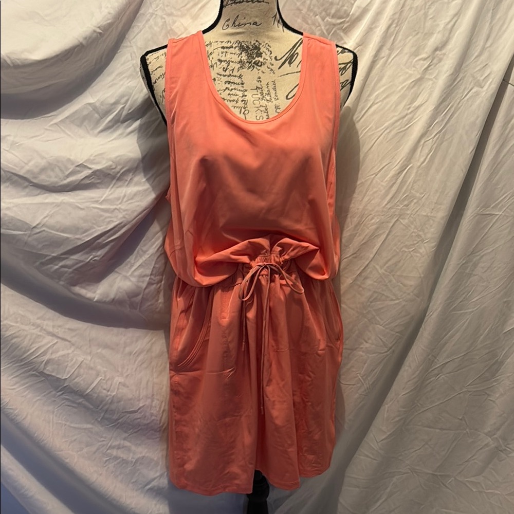 Avalanche Pink Sleeveless Sundress Scoop Neck Resort Wear